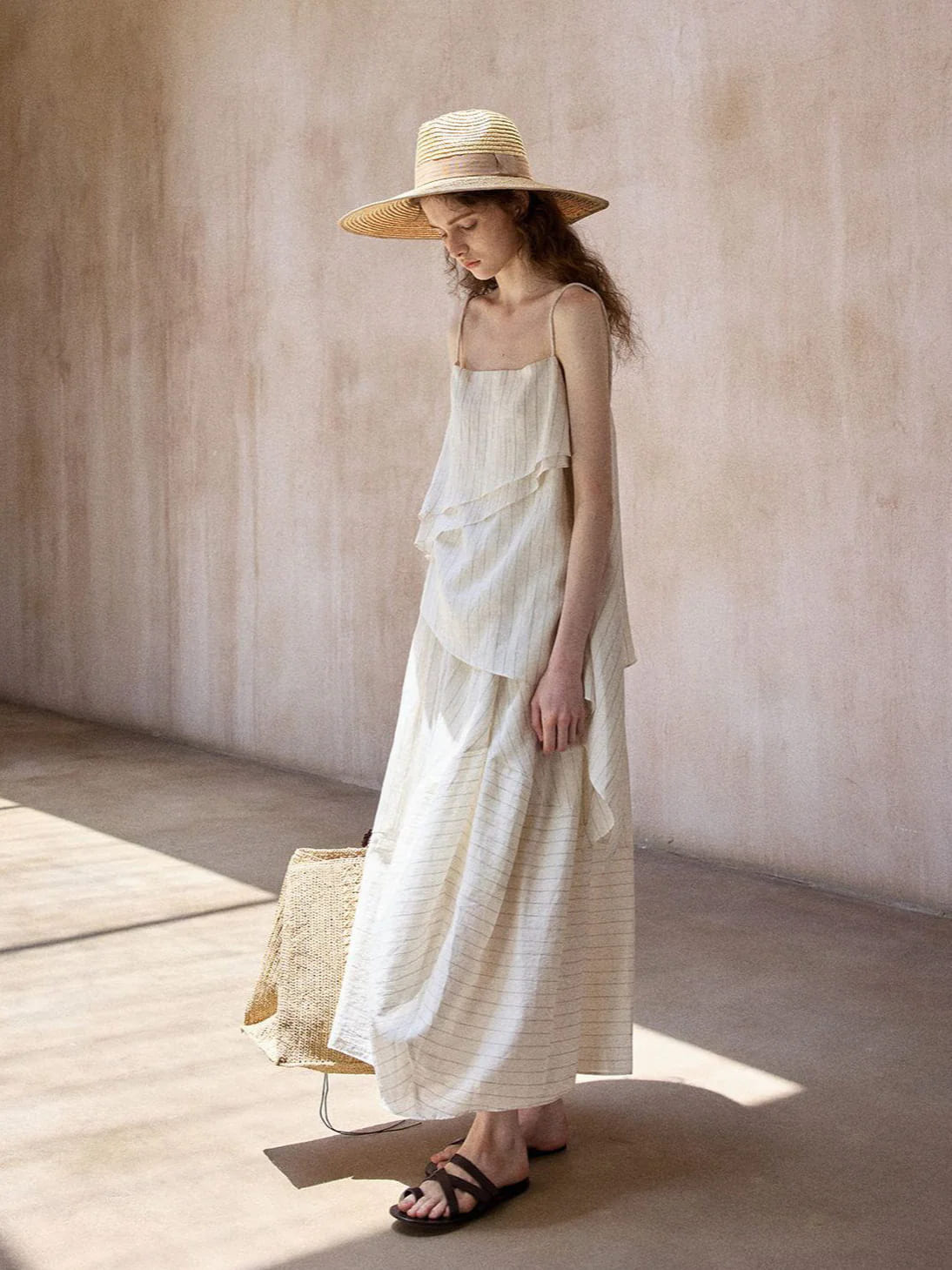 RIKA BULB SKIRT - BEIGE