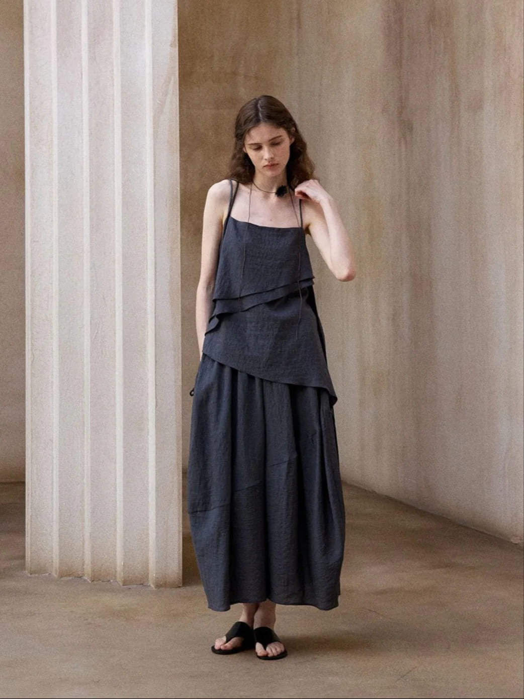RIKA BULB SKIRT- DARK BULE