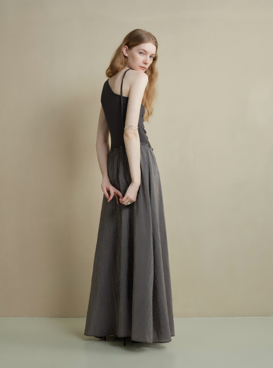 Asymmetric Ruched Panel Dress