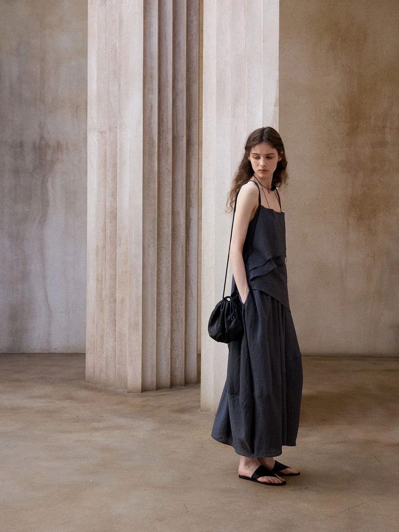 RIKA BULB SKIRT- DARK BULE