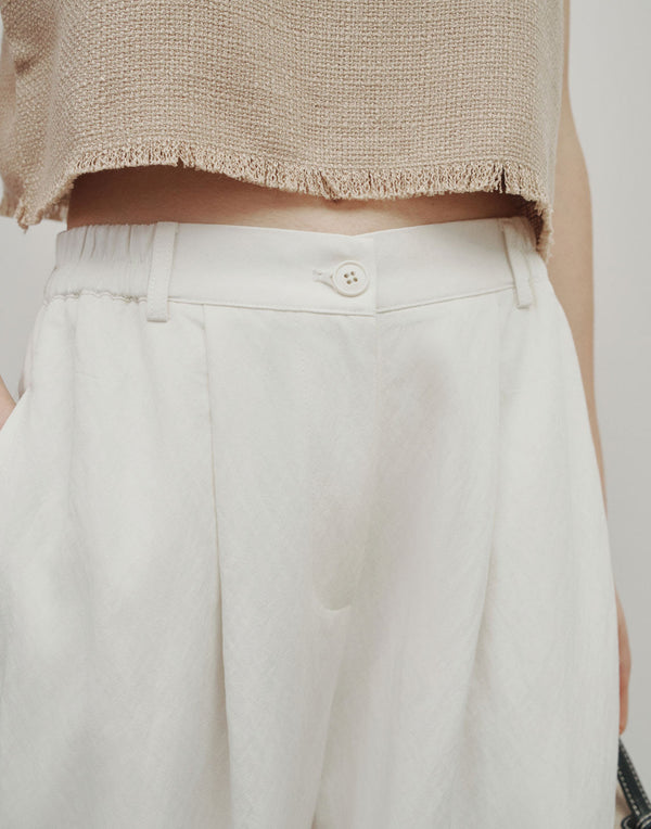 Raw-Edge Sleeveless Top