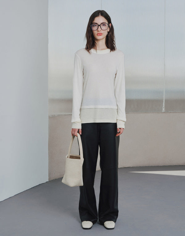 Layered Look Wool Top