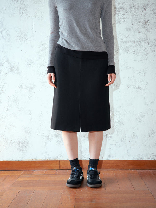 Front Slit Midi Skirt