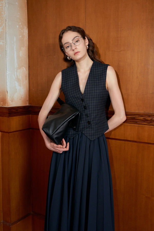 Checked Tailored Vest