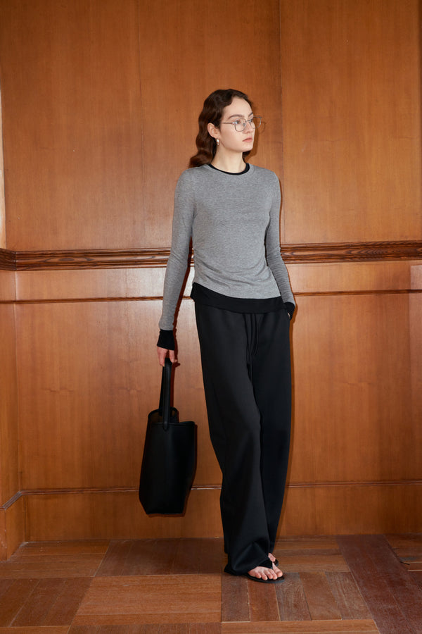 Asymmetry Layered Long Sleeve Tee