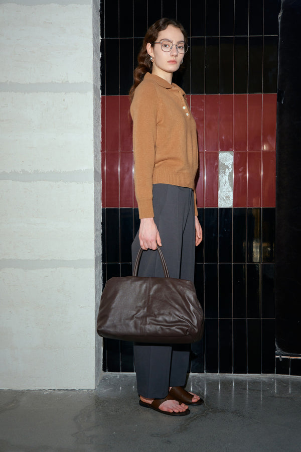 Wool Knit Polo Sweater