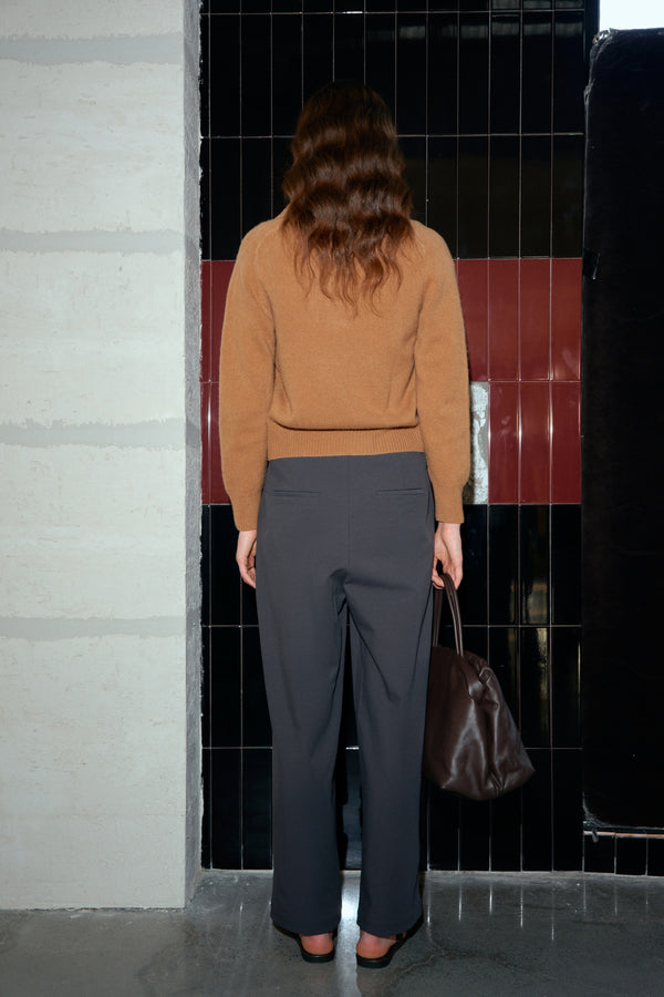 Wool Knit Polo Sweater