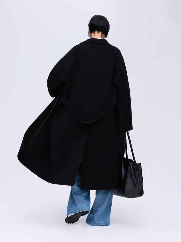 Double-Breasted Wool–Camel Coat