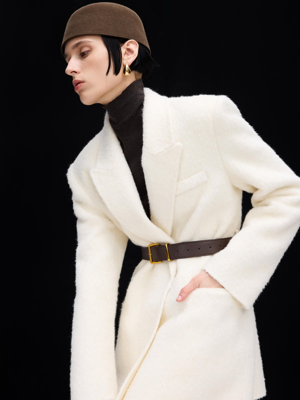 Belted Wool–Alpaca Coat
