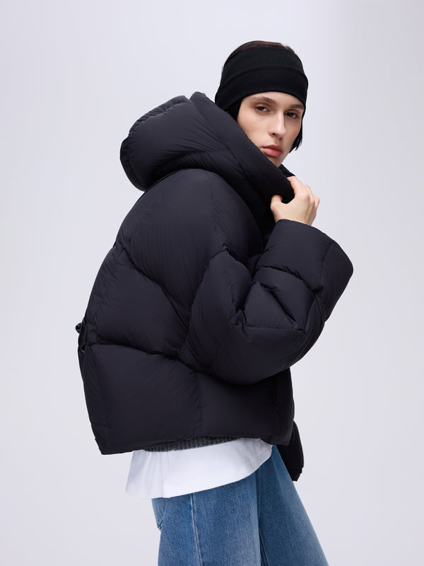 Short Hooded Down Jacket