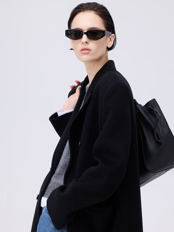 Double-Breasted Wool–Mohair Coat