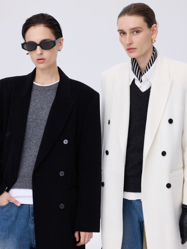 Double-Breasted Wool–Mohair Coat