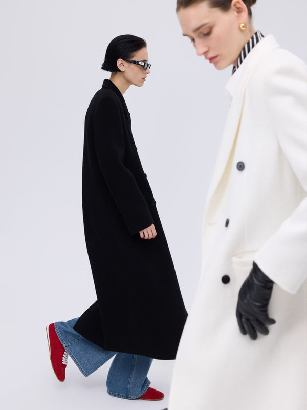 Double-Breasted Wool–Mohair Coat