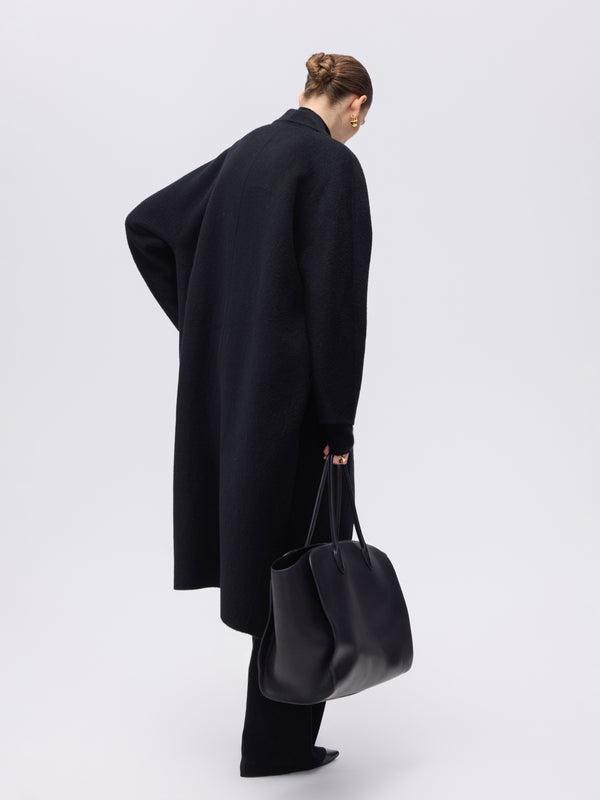 Refined Wool Belted Coat