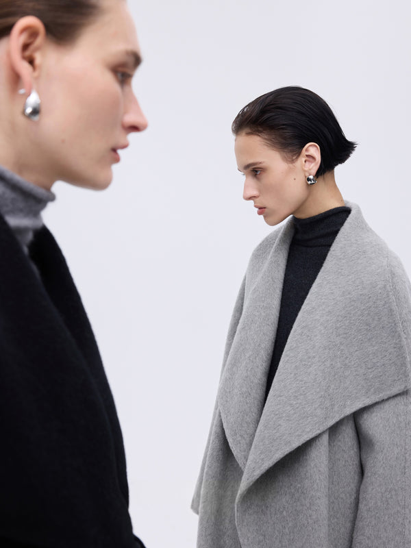 Soft-Structured Wool Coat