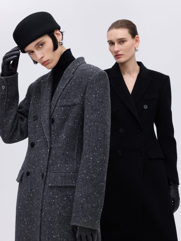 Double-Breasted Wool–Alpaca Coat