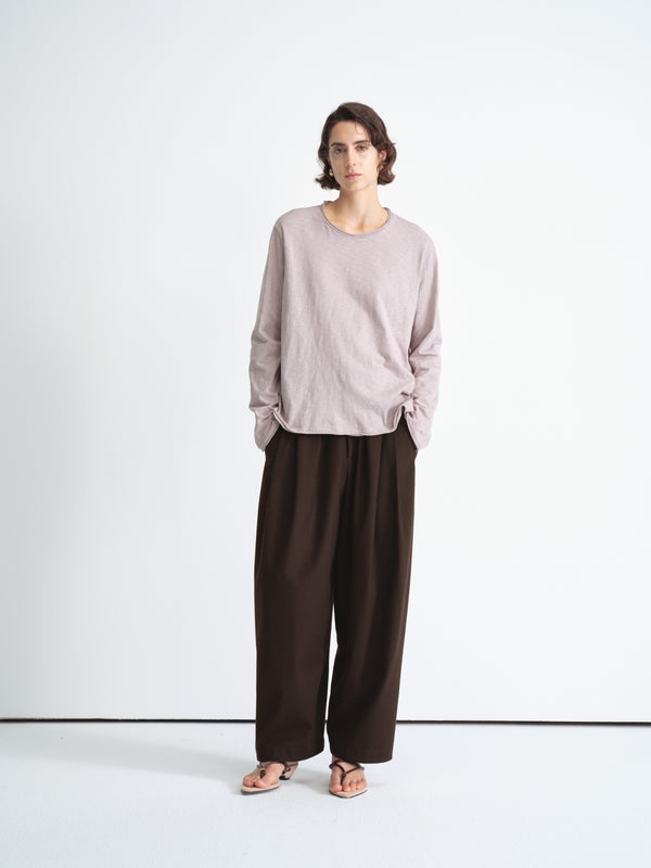 Pleated Wide-Leg Trousers
