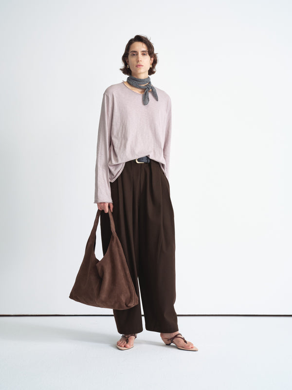 Pleated Wide-Leg Trousers