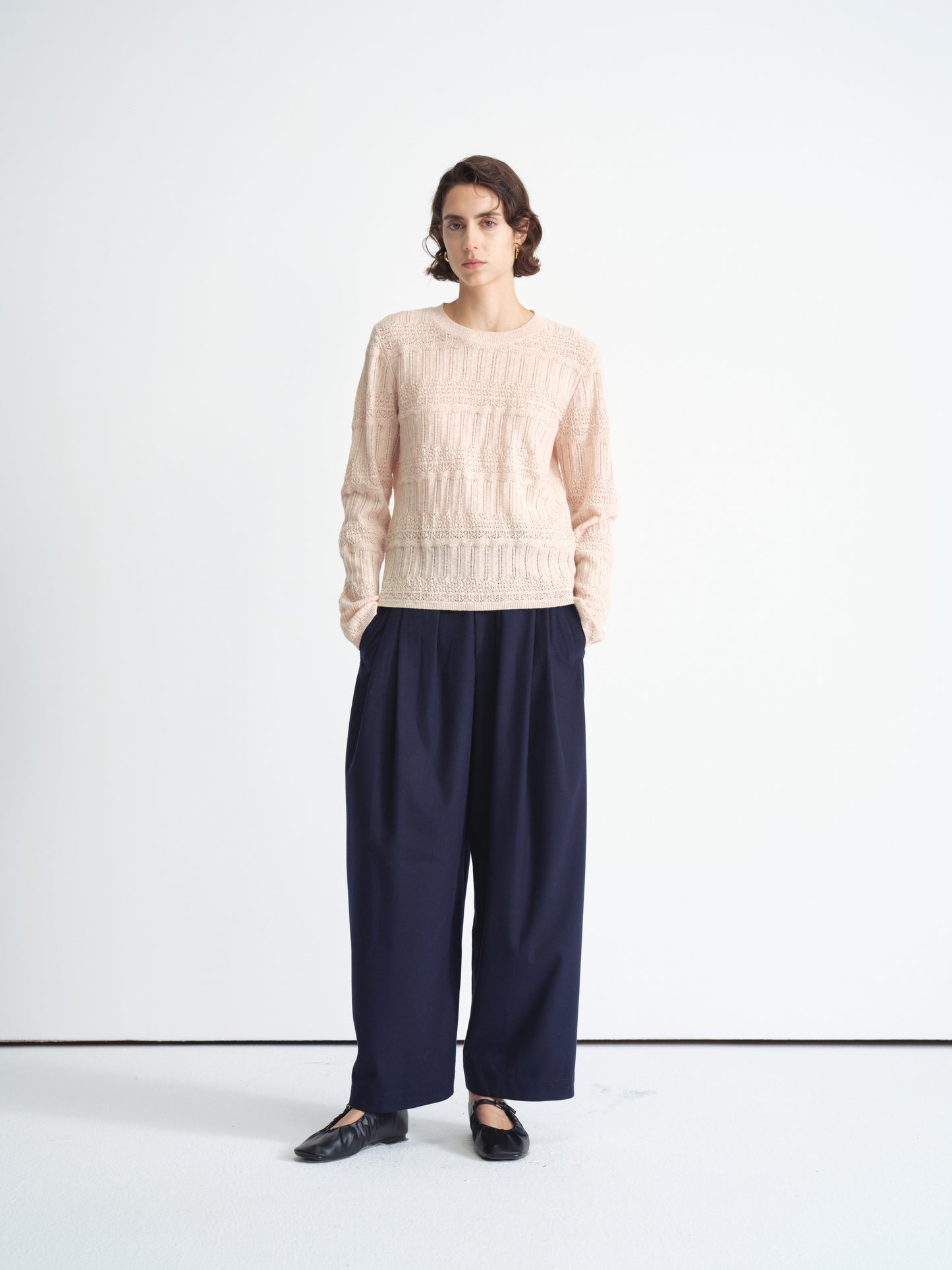 Pantalon large plissé