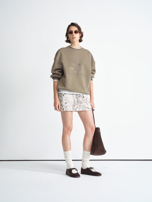 Printed Crewneck Sweatshirt