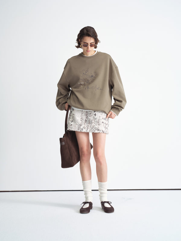 Printed Crewneck Sweatshirt