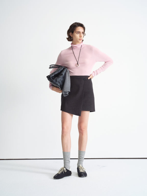 Asym Wrap Mini Skirt