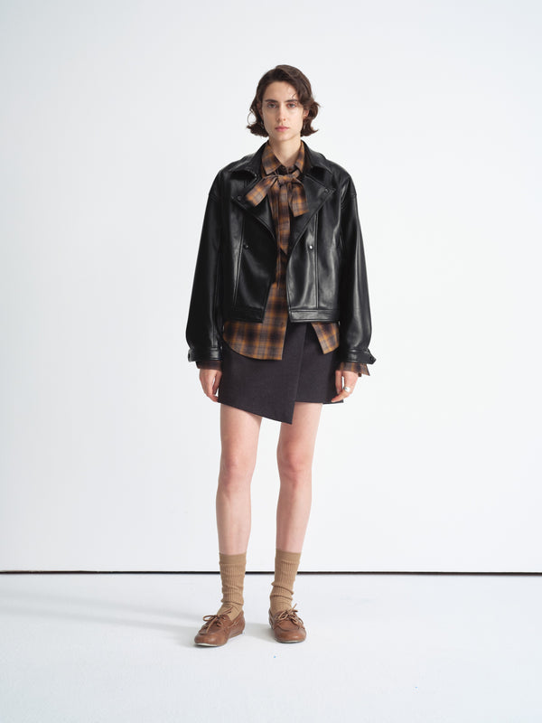 Asym Wrap Mini Skirt