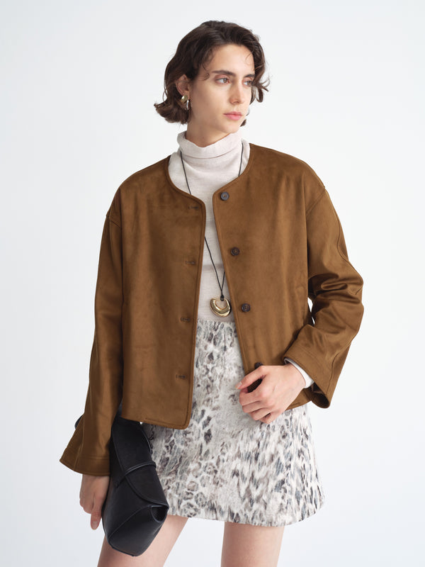 Structured Suedette Jacket