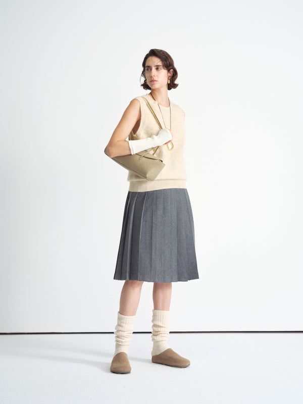 Wool Blend Sleeveless Vest