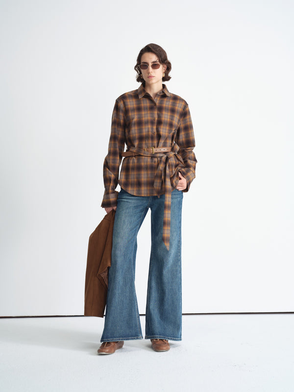 Wide-Leg Denim Jeans