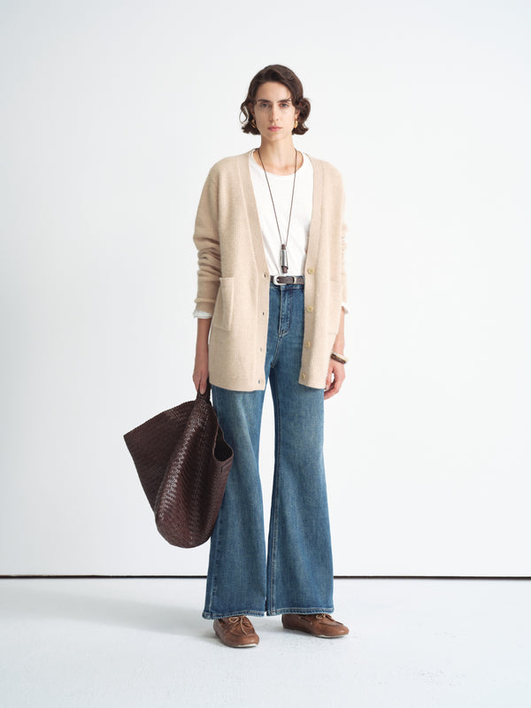 Wide-Leg Denim Jeans