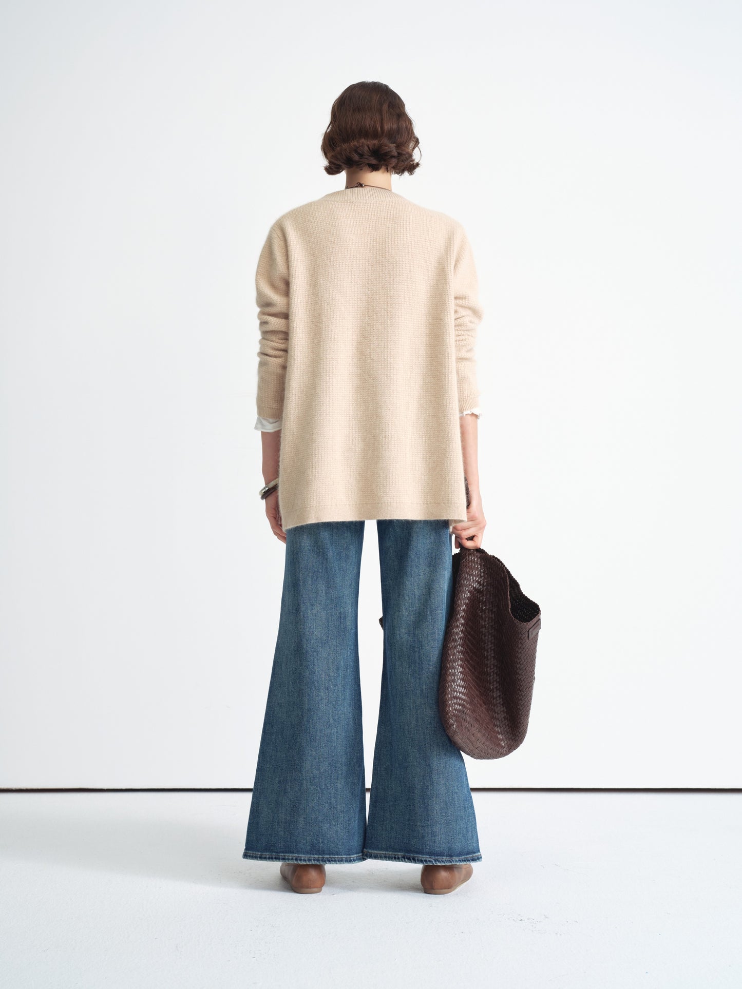 Cardigan relajado de mezcla de lana