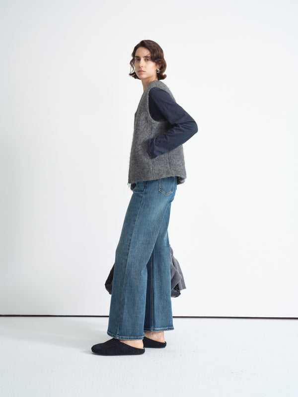 Wide-Leg Denim Jeans