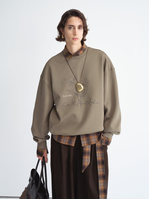 Printed Crewneck Sweatshirt
