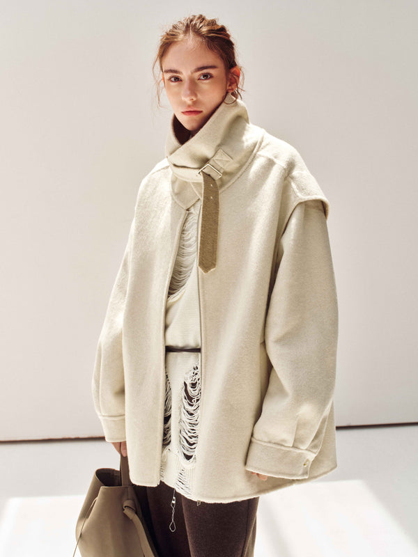 Dual-Tone Wool Jacket