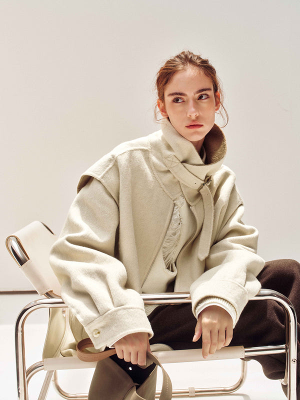 Dual-Tone Wool Jacket