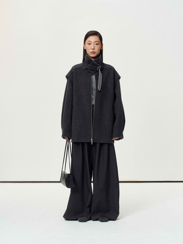 Dual-Tone Wool Jacket