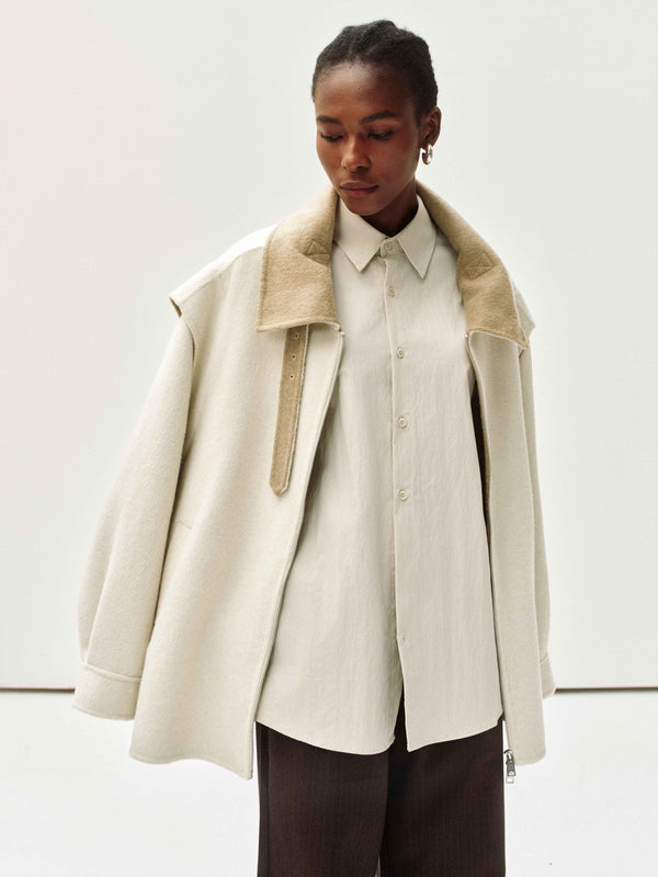 Dual-Tone Wool Jacket