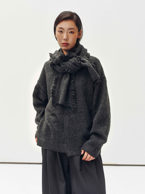 Fringe Wrap Cardigan & Scarf