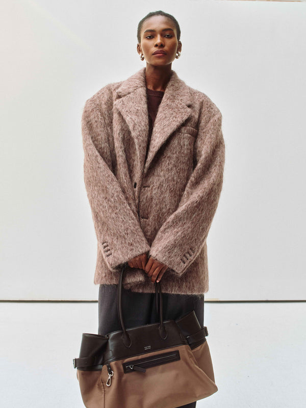 Velin Wool Fuzzy Blazer