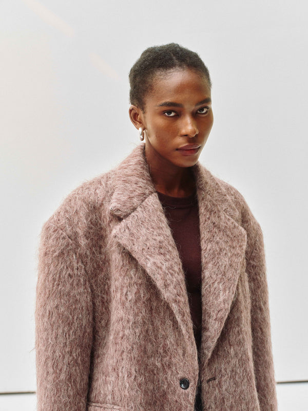Velin Wool Fuzzy Blazer