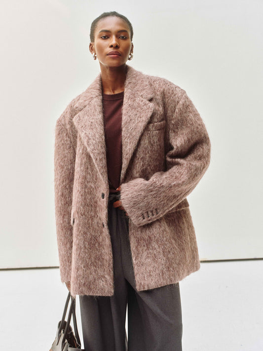Velin Wool Fuzzy Blazer