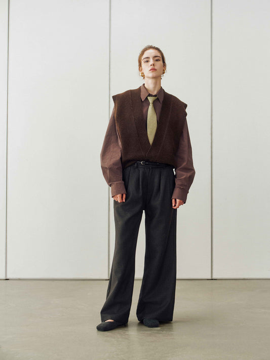 Tailored Wide-Leg Trousers