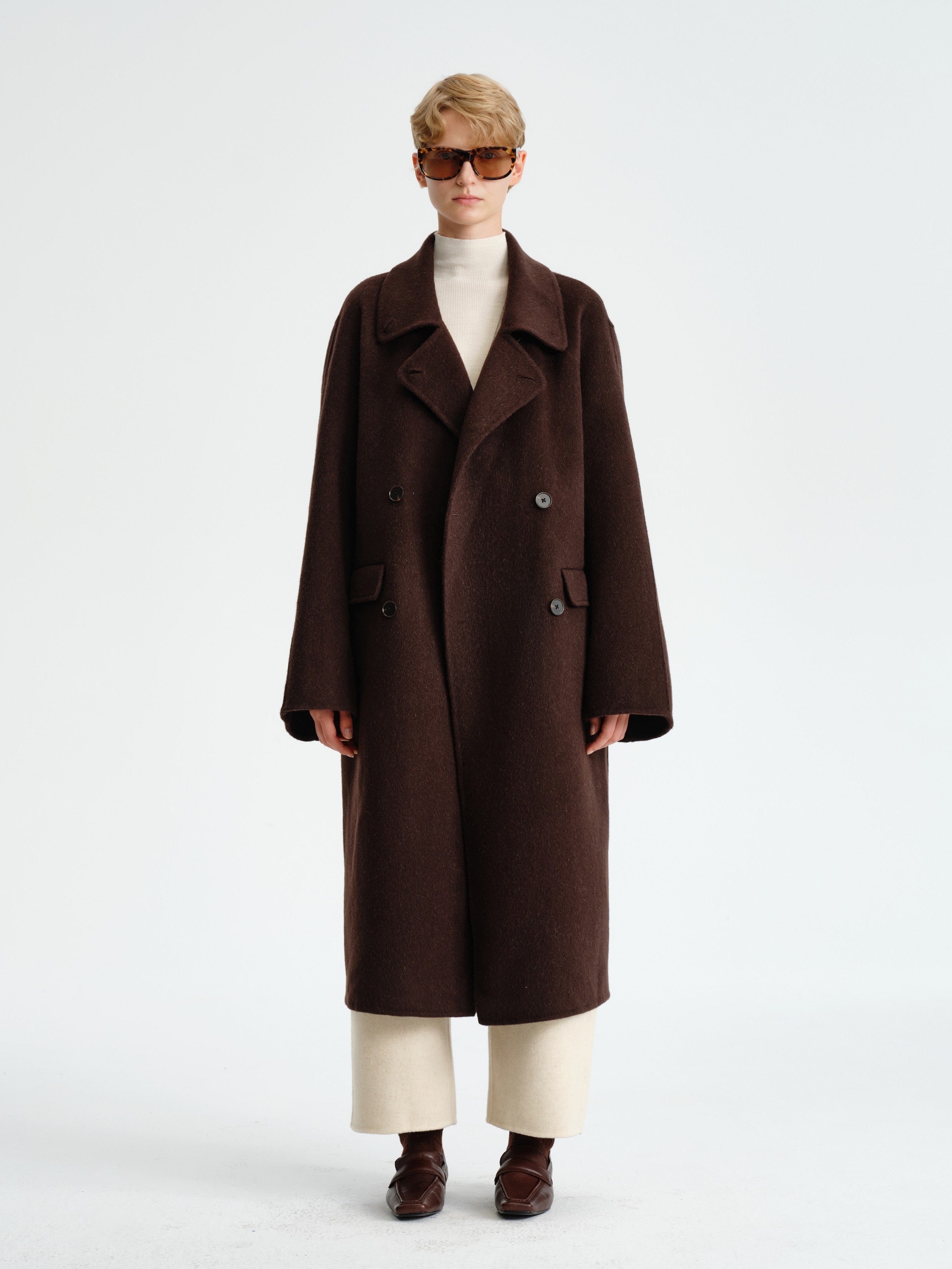 Double-Faced Wool–Camel Cape Coat – Pre Preworks