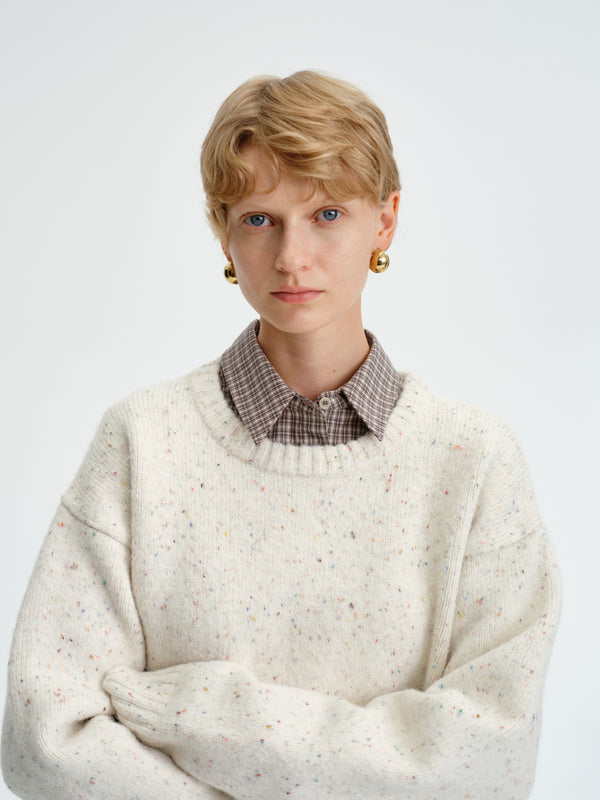 Speckled Cloud Knit Sweater