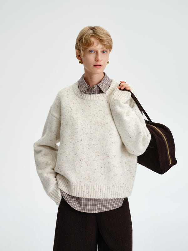 Speckled Cloud Knit Sweater