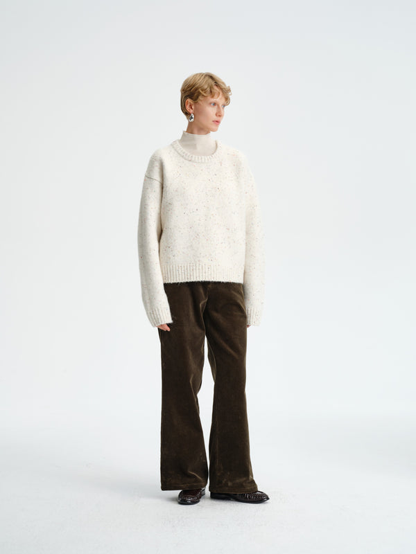 Corduroy Straight-Leg Pants