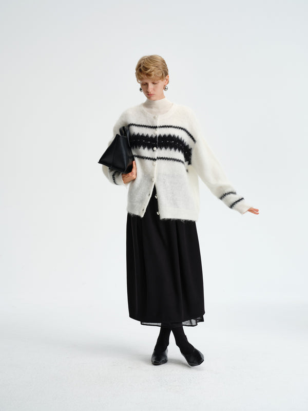 Layered Wool-Blend Skirt