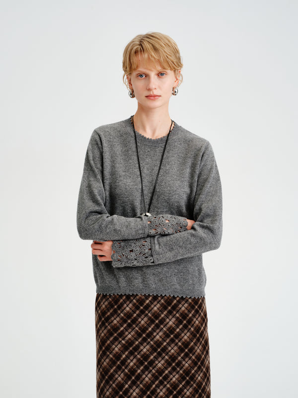 Fleur Edge Wool Crew
