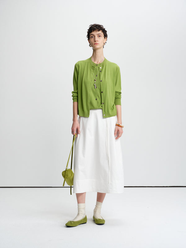 Eidos Tie‑Waist A‑Line Skirt